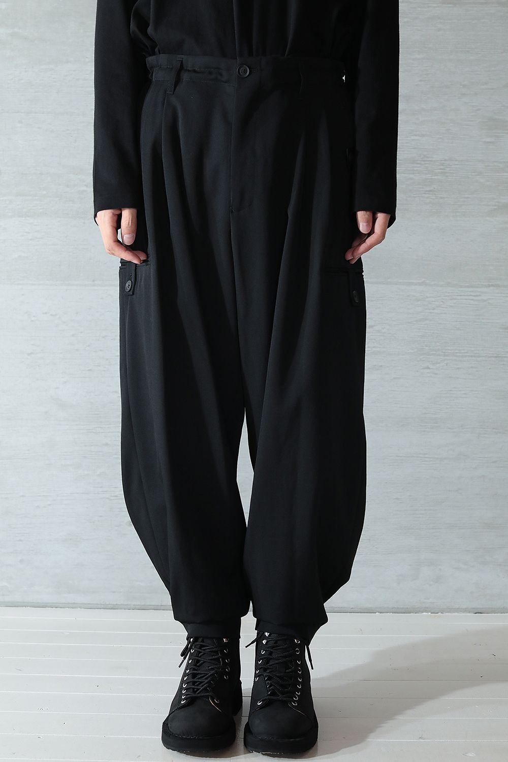 【yohji yamamoto】G-タブPギャバ(BLACK) - 2