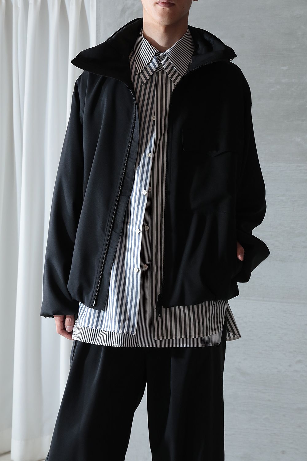 y´s SHORT HOODED BLOUSON ワイズ ヨウジヤマモト-