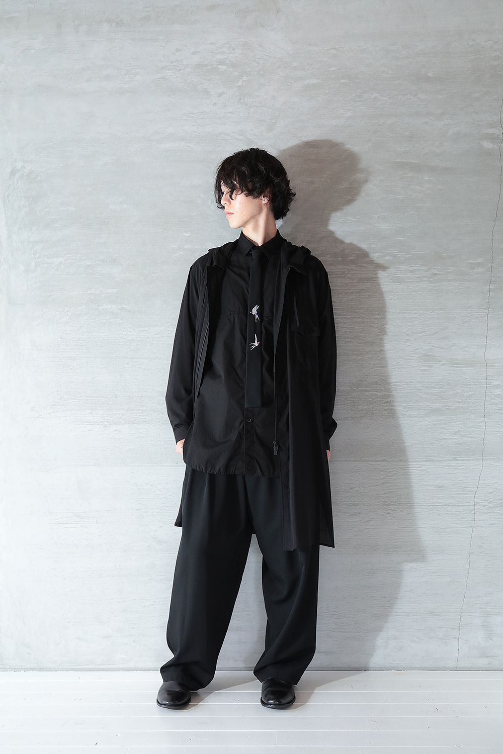 【yohji yamamoto】N-2タック中太パンツ(BLACK) - 2