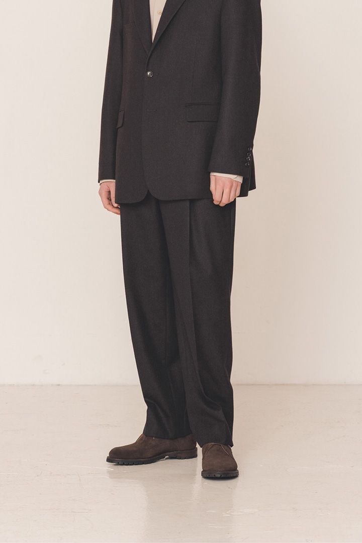 WEWILL - 【23AW/ラスト1点】2TUCK DRESS TROUSERS(D.BROWN) | Acacia ONLINESTORE