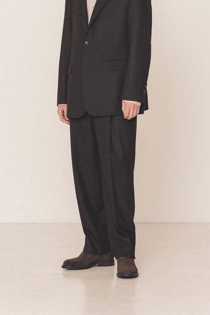 WEWILL - 【23AW/ラスト 1点】2TUCK DRESS TROUSERS(D.BROWN) | Acacia