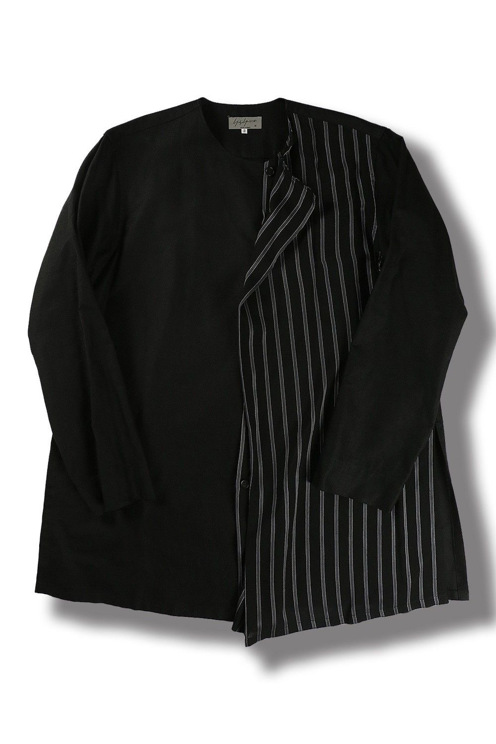 yohji yamamoto - 【yohji yamamoto】N-左前端二重配色シャツ(BLACK) | Acacia ONLINESTORE