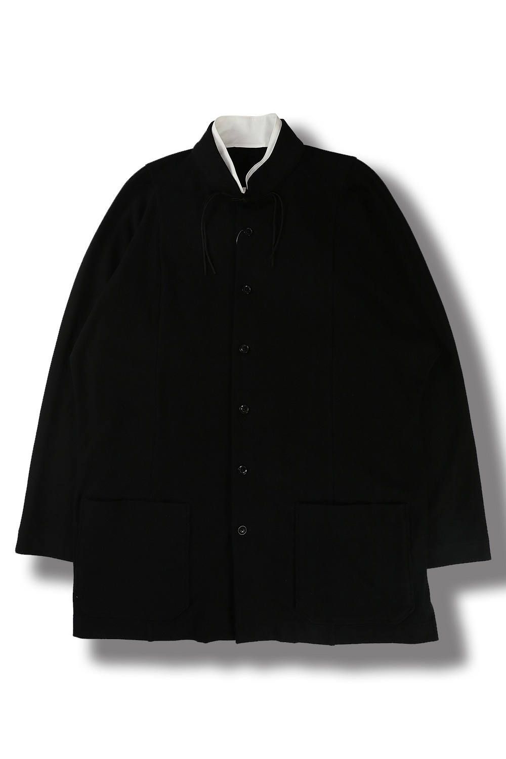 yohji yamamoto - 【yohji yamamoto】S-チャイナシャツ(BLACK