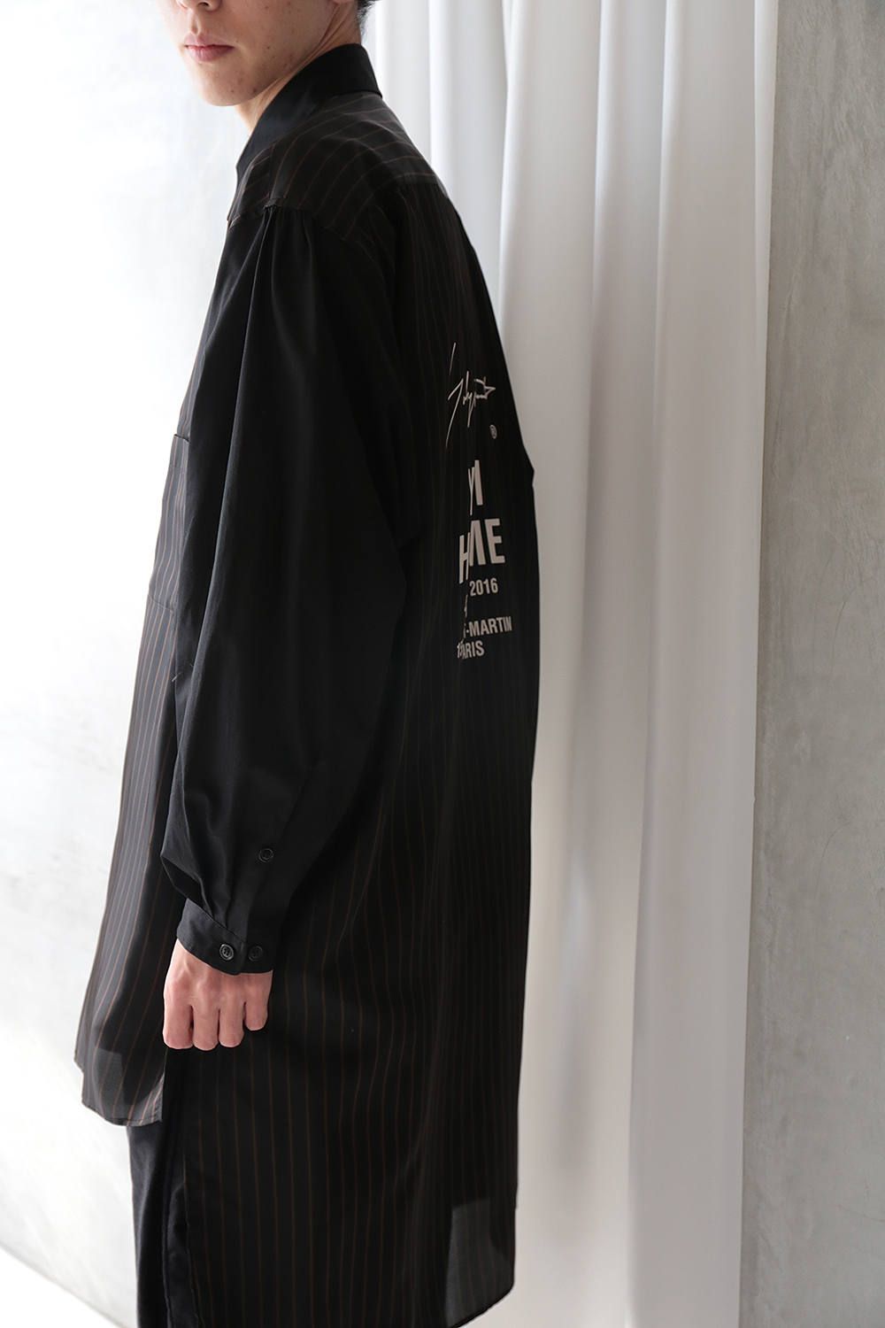 yohji yamamoto - 【yohji yamamoto】A-スタッフシャツA(BLACK/STRIPE