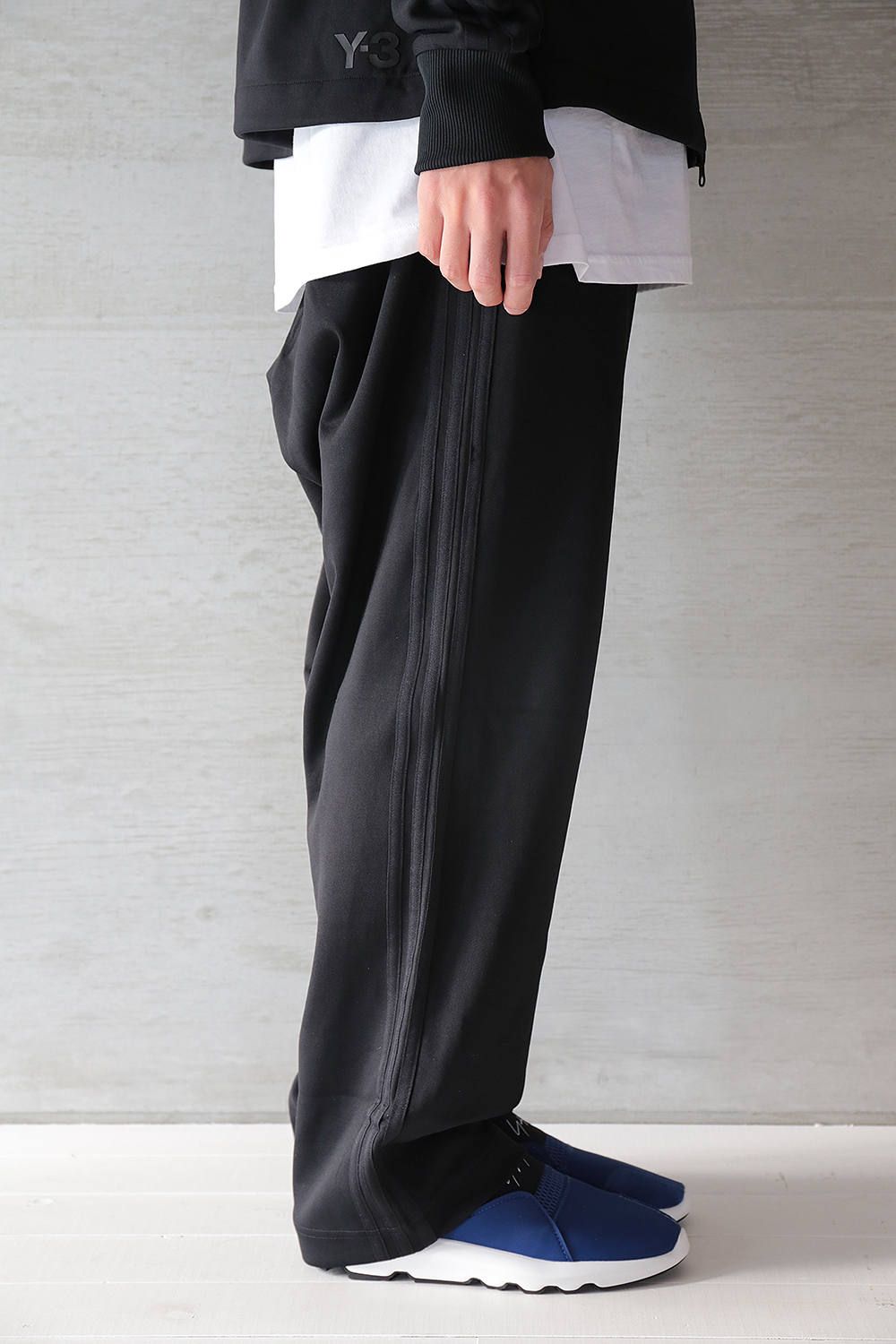 Y-3 - Y-3 3-STRIPES WIDE PANTS(BLACK/CORE WHITE) | Acacia