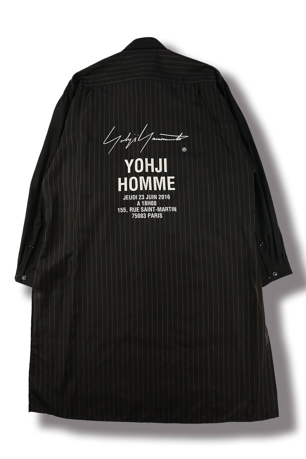 yohji yamamoto - 【yohji yamamoto】A-スタッフシャツA(BLACK/STRIPE) | Acacia  ONLINESTORE