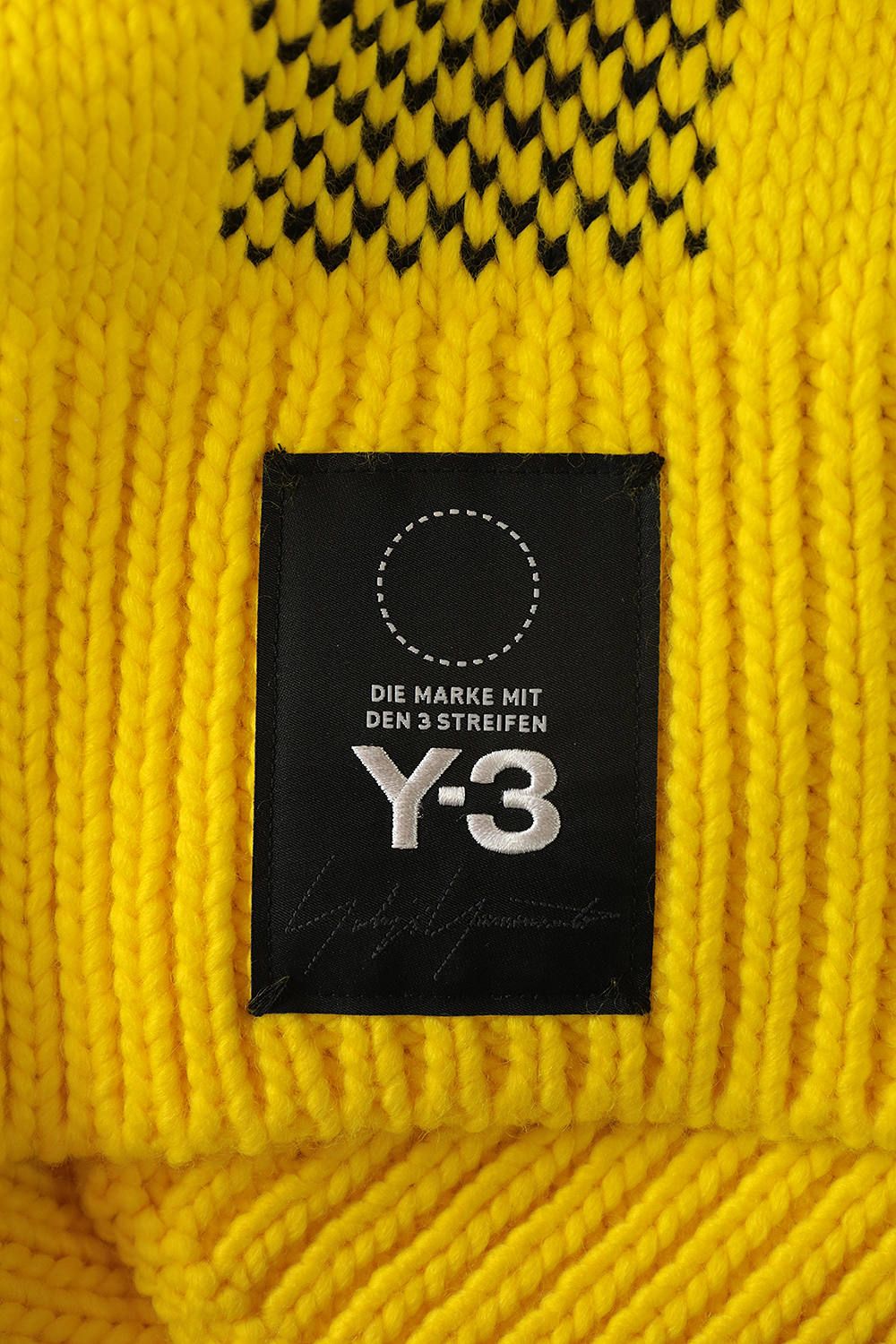 □Y-3 □新品 KNIT SCARF ニット ロング マフラー 黄□-