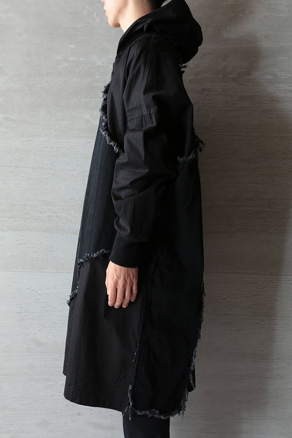 贈り物 B Yohji Yamamoto 18AW B/デニムパーカー長 裁断コート 1