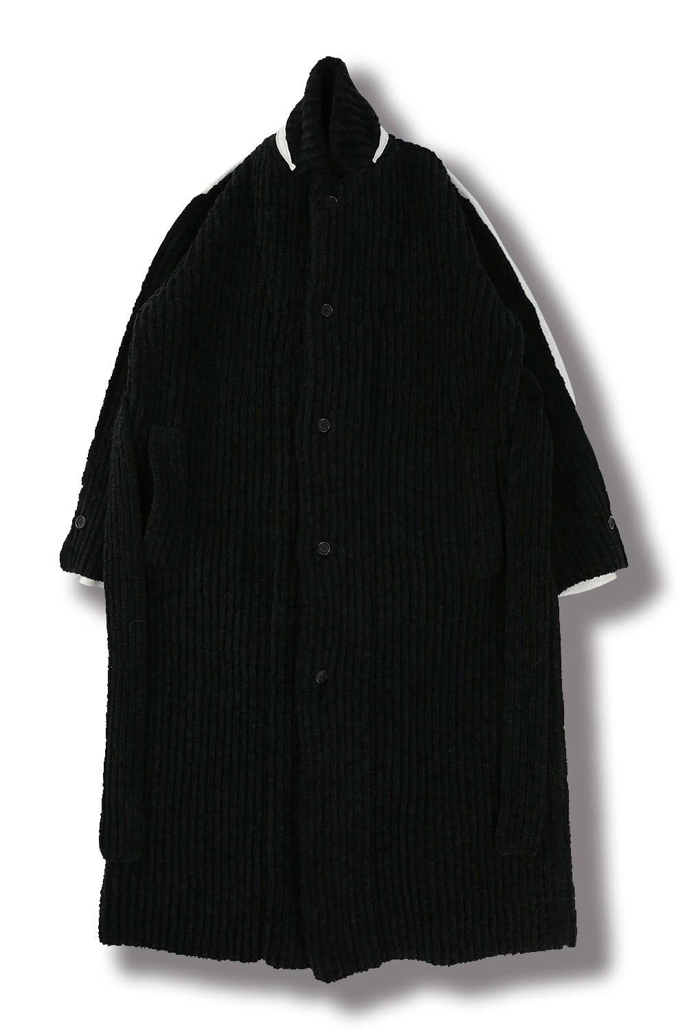 yohji yamamoto - 【yohji yamamoto】モールロングコート(BLACK