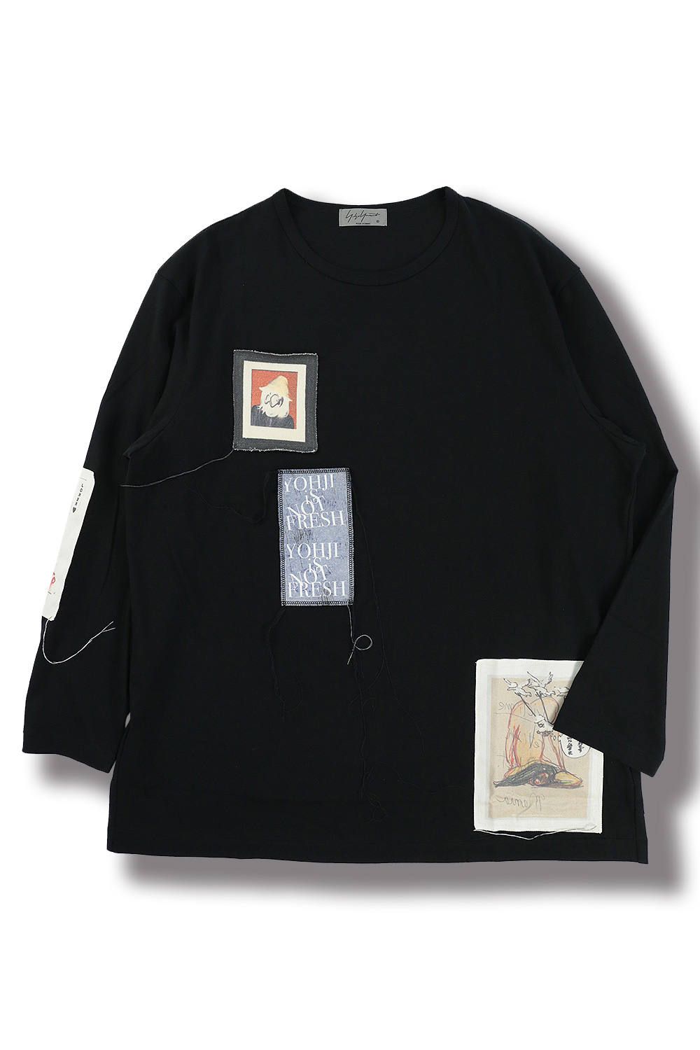 早い者勝ちです！ Yohji Yamamoto ワッペン付き丸長A] 新品 Tシャツ/カットソー(七分/長袖) アウトレット買蔵