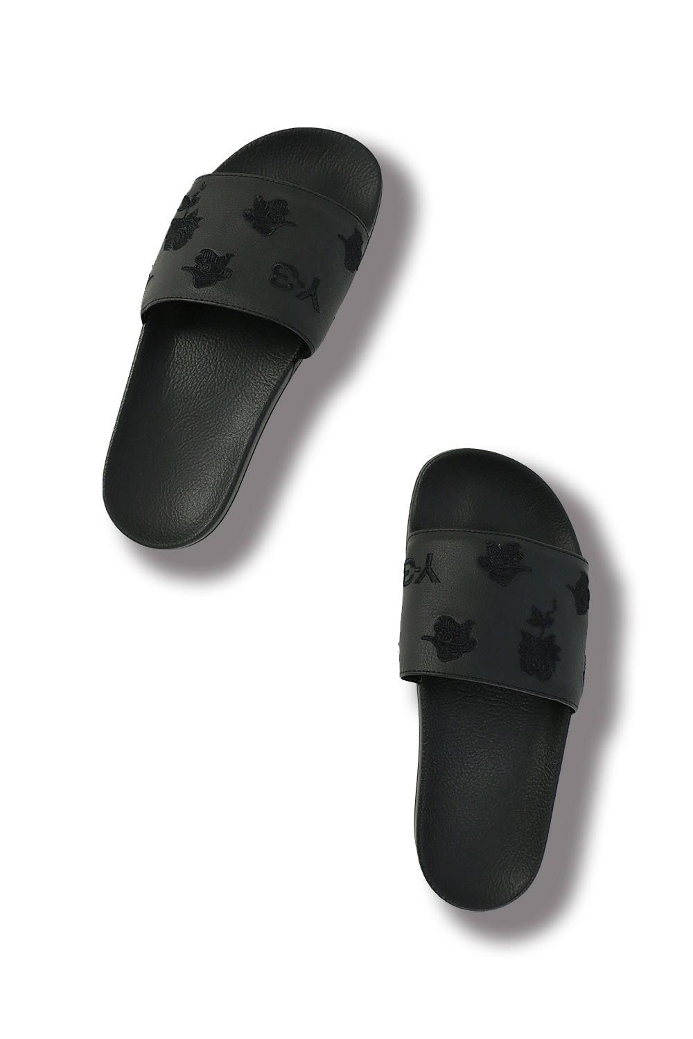 マリナボーダー Y-3 ADILETTE AOP(BLACK/G26892) 新品 - サンダル