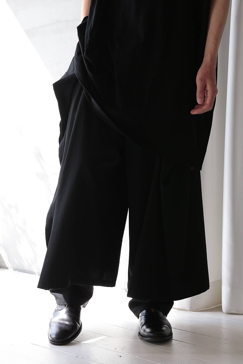 yohji yamamoto - 【B yohji yamamoto】B/スカート付きパンツP(BLACK