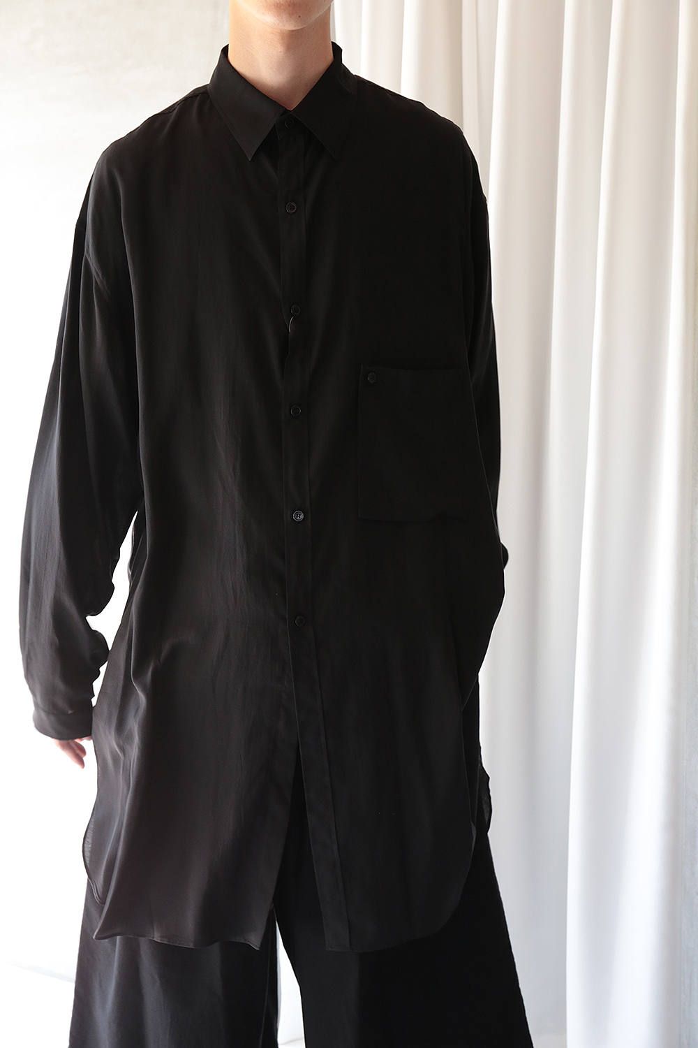 yohjiyamamoto pourhomme 21ss スタンド衿Bシャツ-