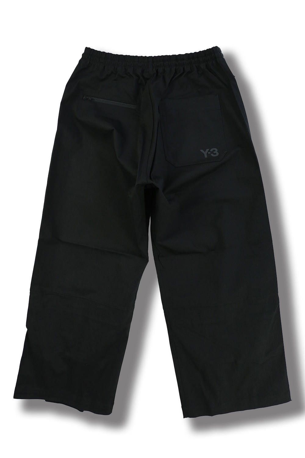 ネイビーシー Y-3 M 3STP GABADINE WIDE PANTS(BLACK) - スラックス