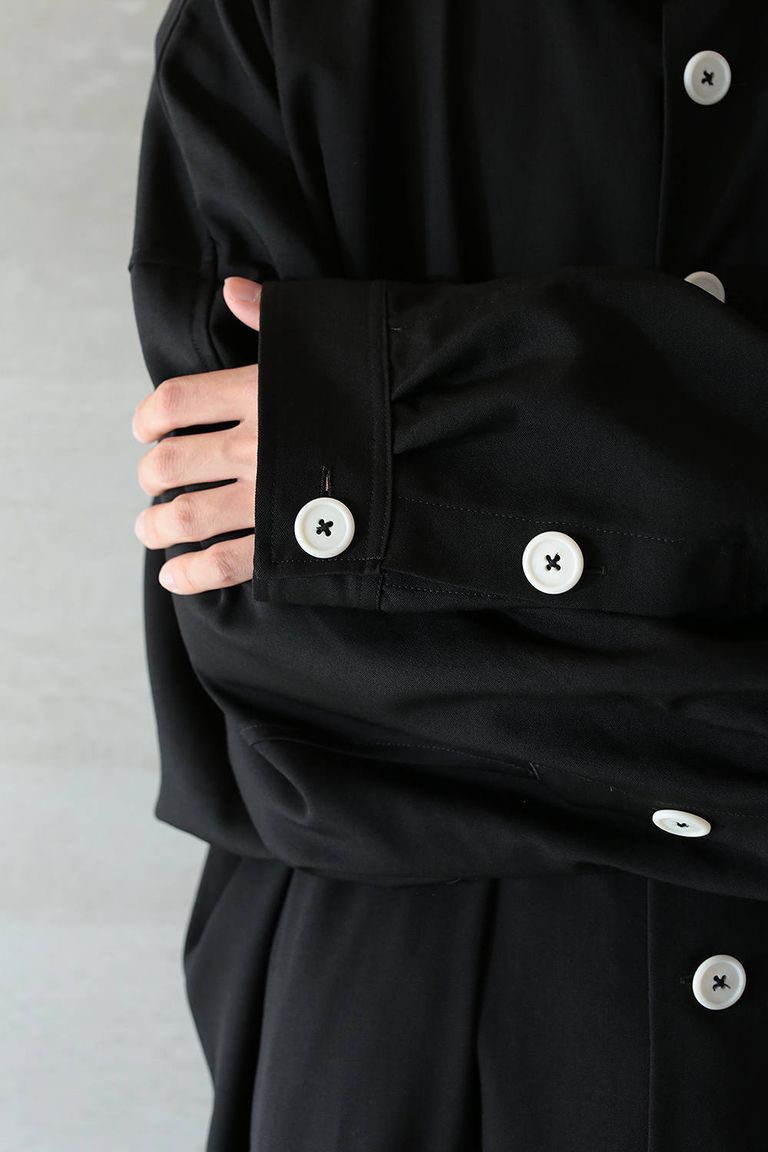 yohji yamamoto - 【yohji yamamoto】M-BIGシャツコート白釦A(BLACK) | Acacia ONLINESTORE yohji yamamoto - 【yohji yamamoto】M-BIGシャツコート白釦A(BLACK) | Acacia ONLINESTORE