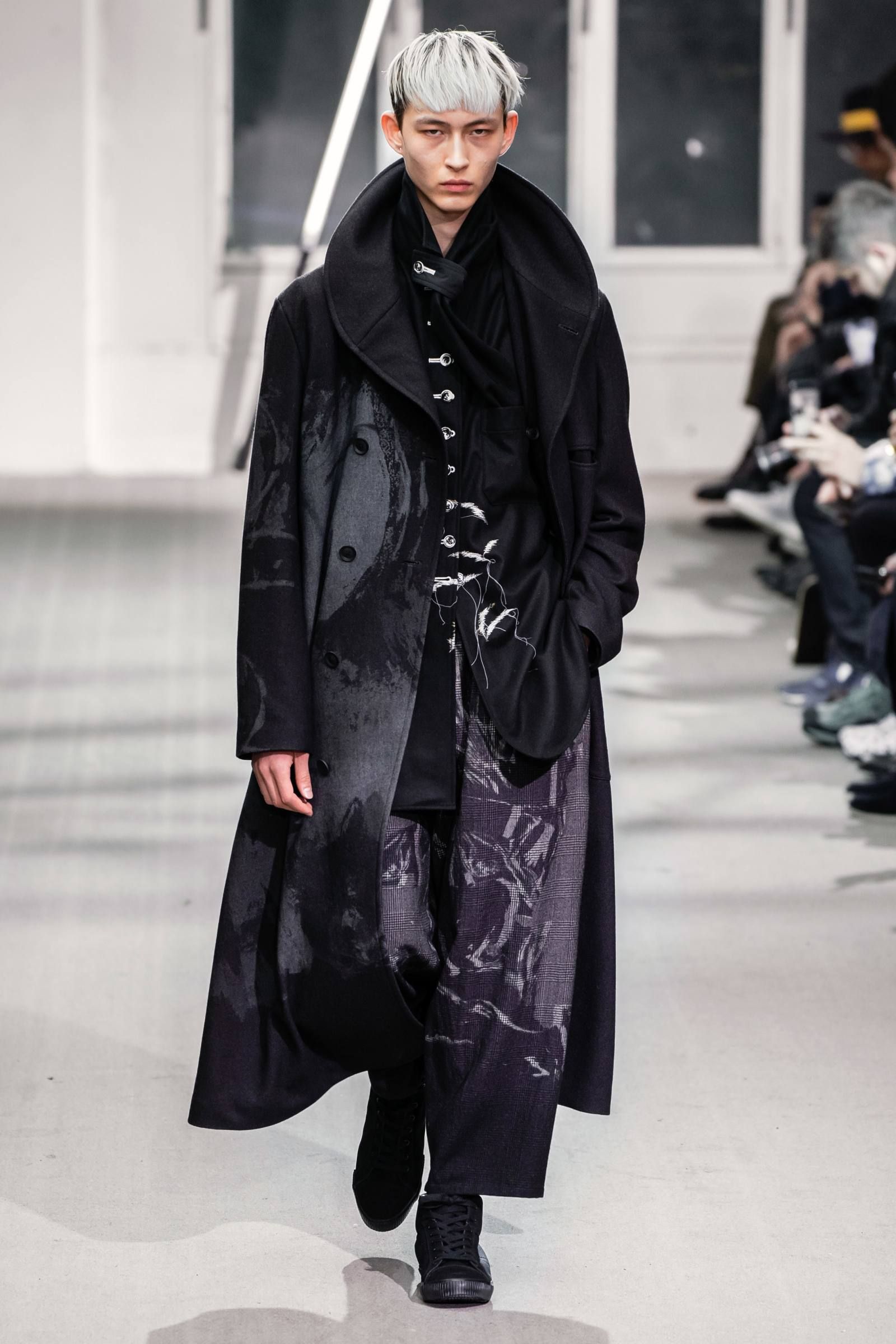 Yohji Yamamoto pourhomme モヘア ガウンコート フリンジ | euroiasis.gr