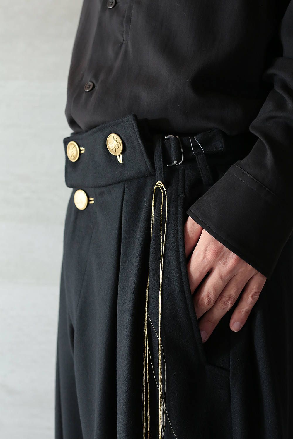 スラックス akira様専用 Yohji Yamamoto 金ボタン ワイドパンツ