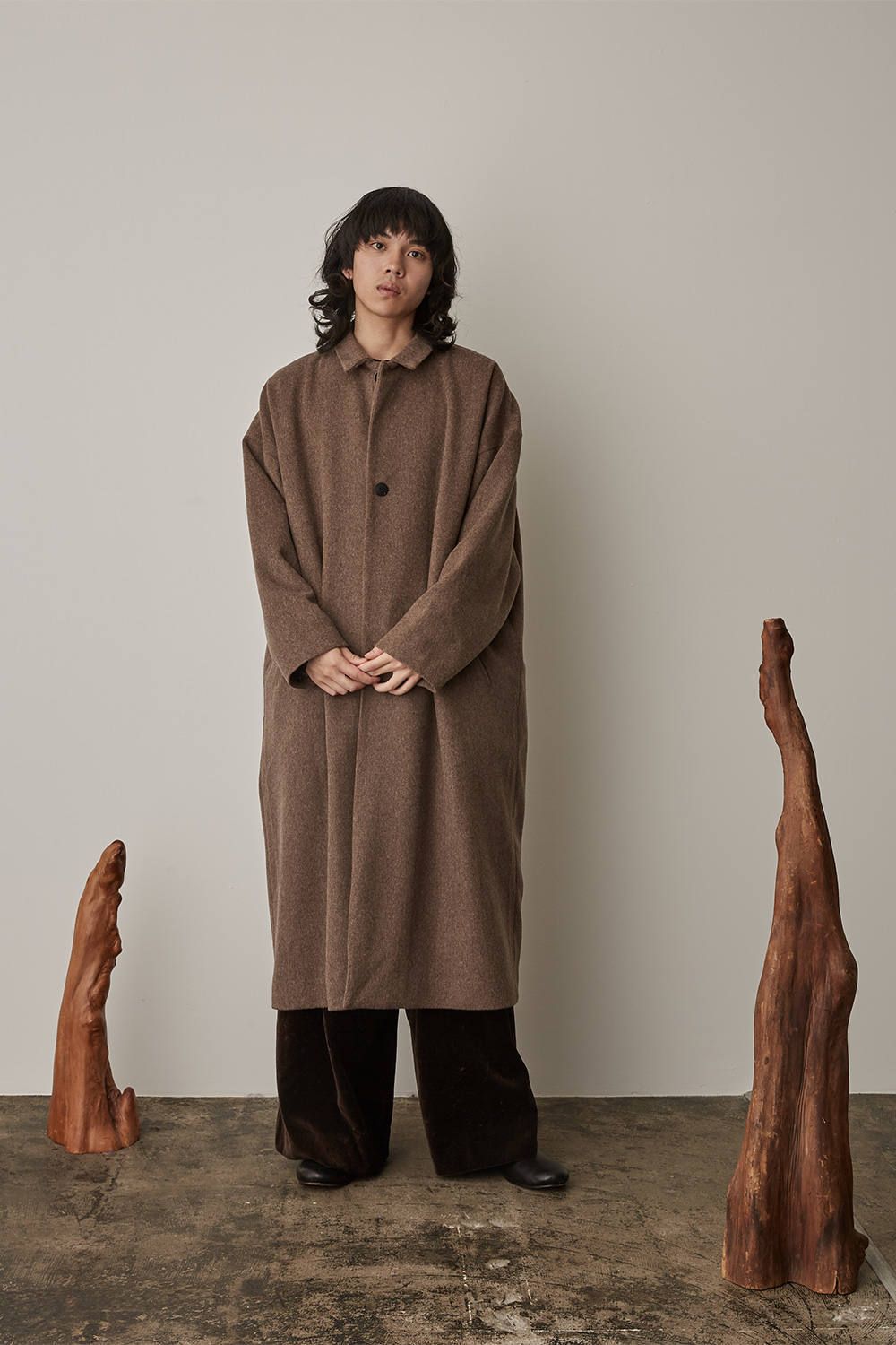 Dulcamara - ラムビーバーBIGコート(BROWN) | Acacia ONLINESTORE