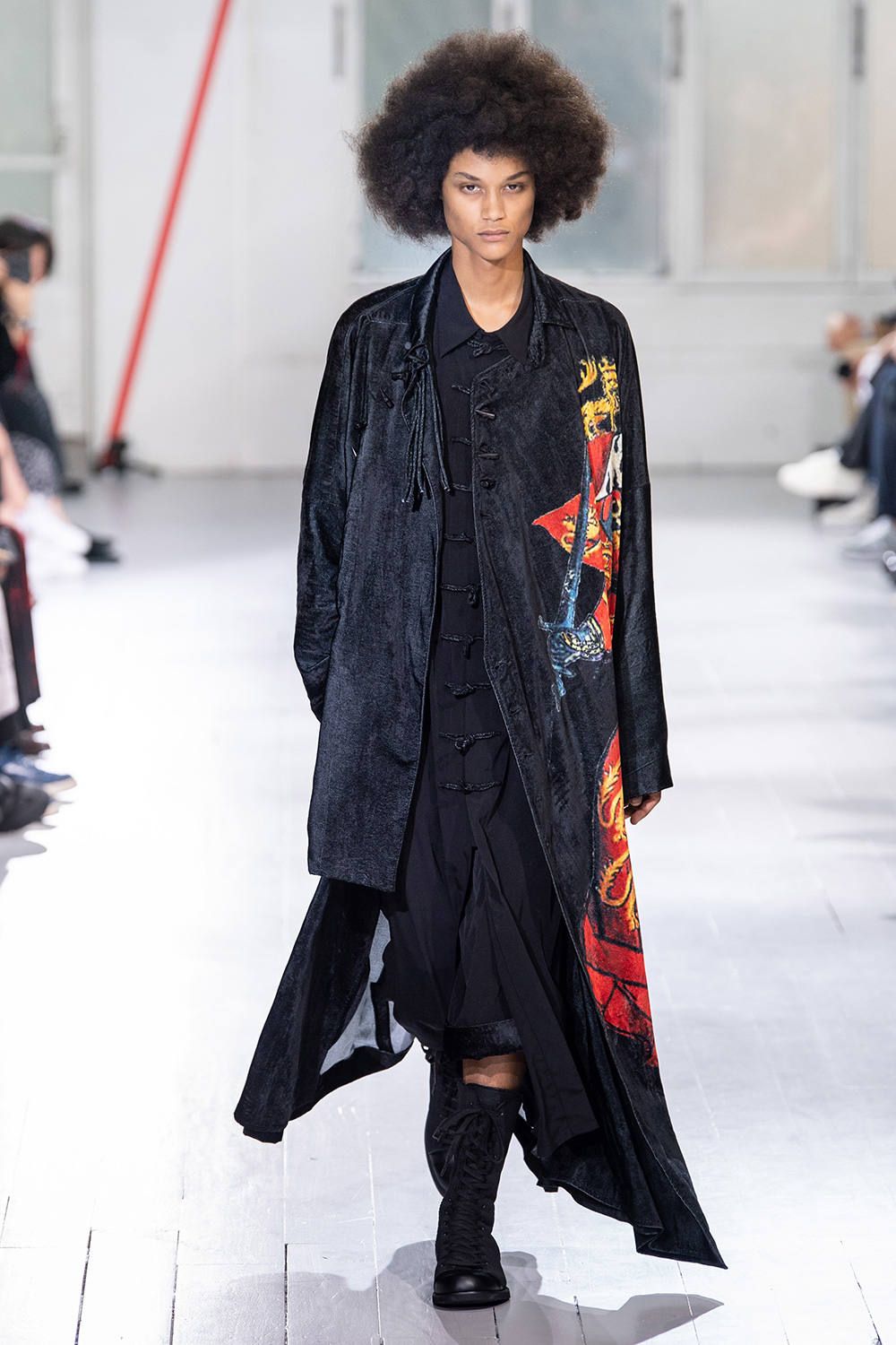 yohji yamamoto - 【yohji yamamoto】W-シャカ釦ロングB(BLACK 