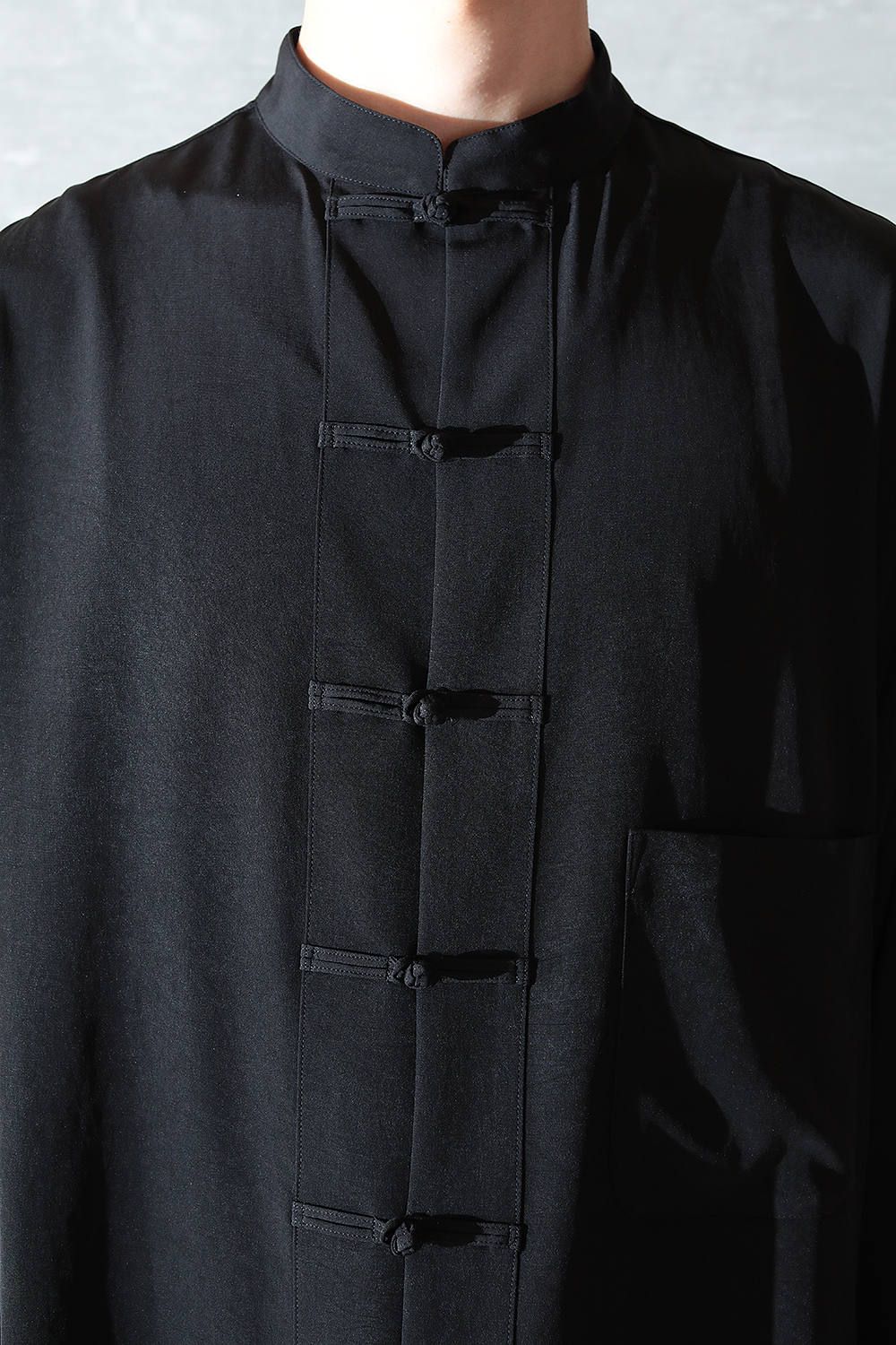 yohji yamamoto - 【yohji yamamoto】M-チャイナシャツ(BLACK 