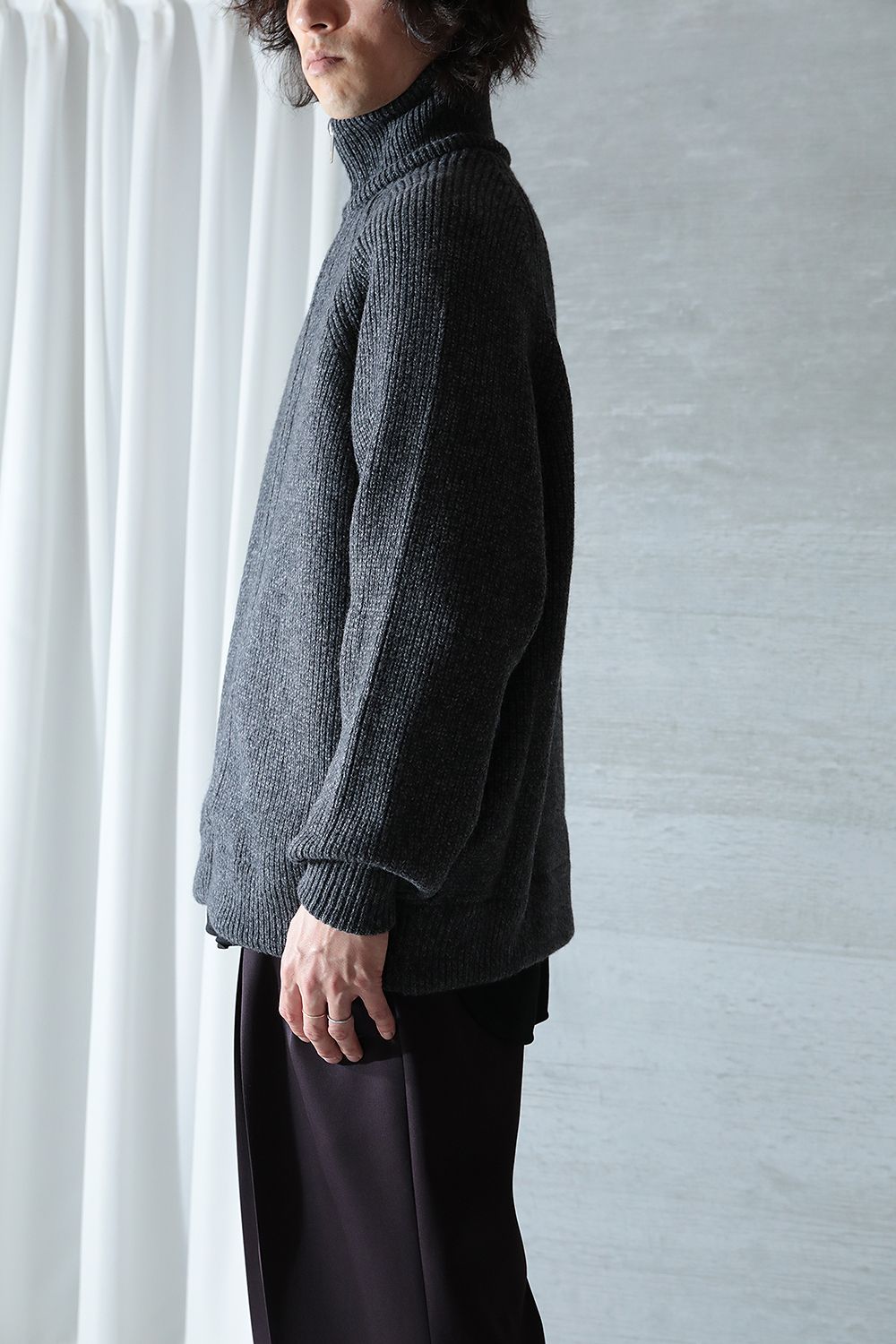 THE RERACS - 【23AW】RERACS DRIVERS KNIT(TOP GRAY/BULKY CASHMERE