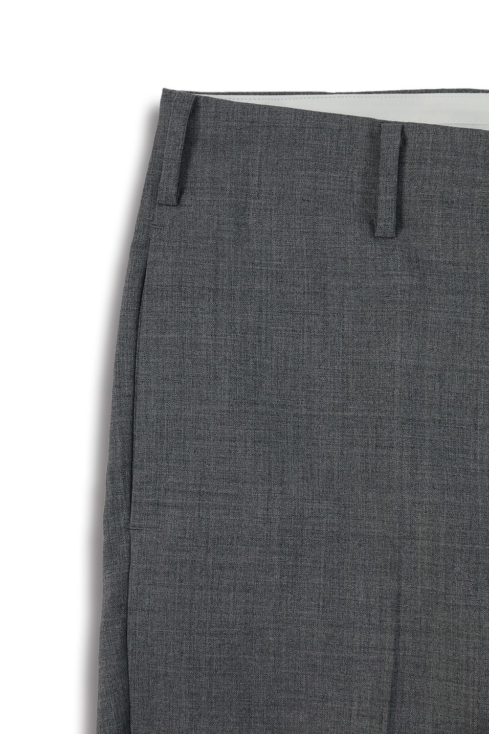 WEWILL - FLAT WAIST TROUSERS(GRAY) | Acacia ONLINESTORE