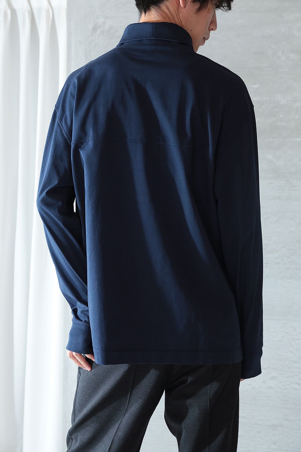 LEMAIRE - HIGH COLLAR SWEATSHIRT(MIDNIGHT NAVY) | Acacia ONLINESTORE