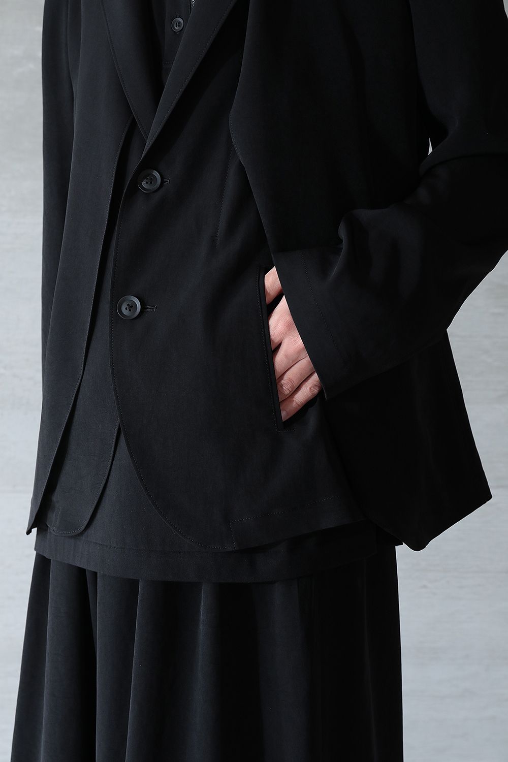 yohji yamamoto - 【yohji yamamoto】N-前二重フラシJKT(BLACK