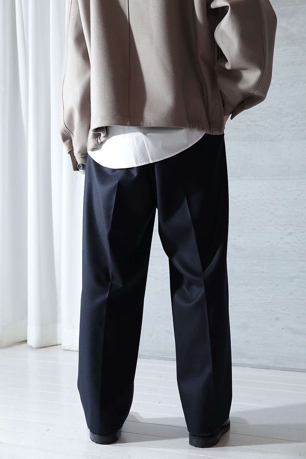 THE RERACS - 【23AW/ラスト1点】THE EASY SLACKS WIDE(DARK NAVY