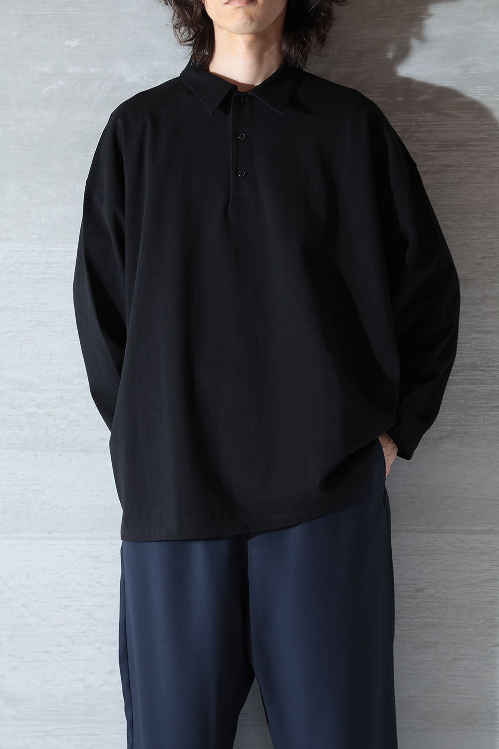 YOKO SAKAMOTO - 【23AW】L/S POLO(BLACK) | Acacia ONLINESTORE