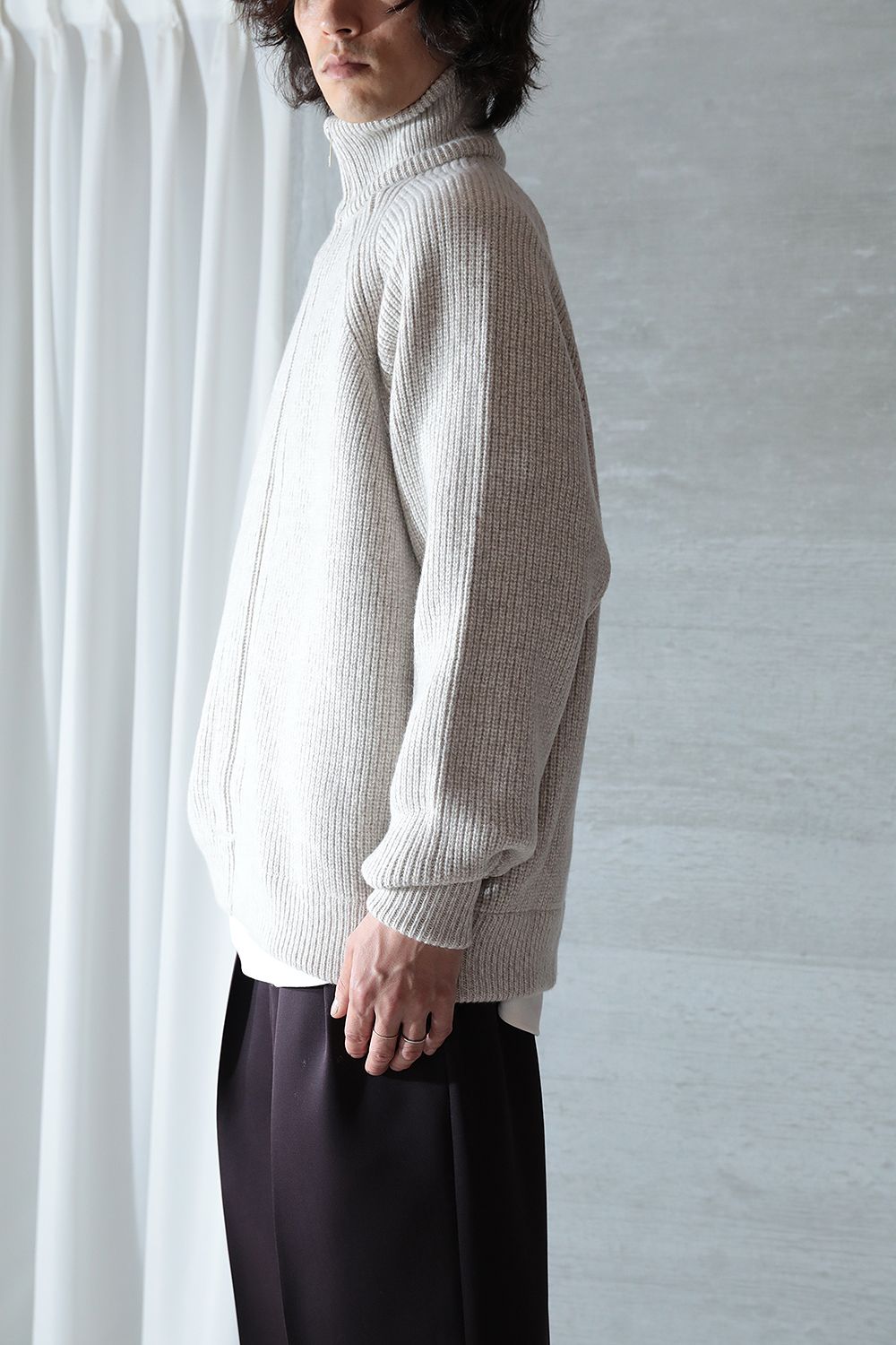 THE RERACS - 【23AW/ラスト1点】RERACS DRIVERS KNIT(ECRU/BULKY