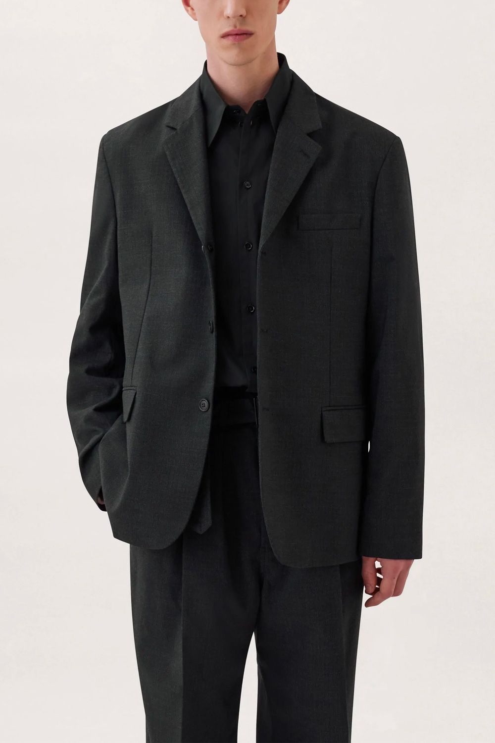 LEMAIRE - 【ラスト1点】3 BUTTON JACKET(ANTHRACITE CHINE) | Acacia ONLINESTORE