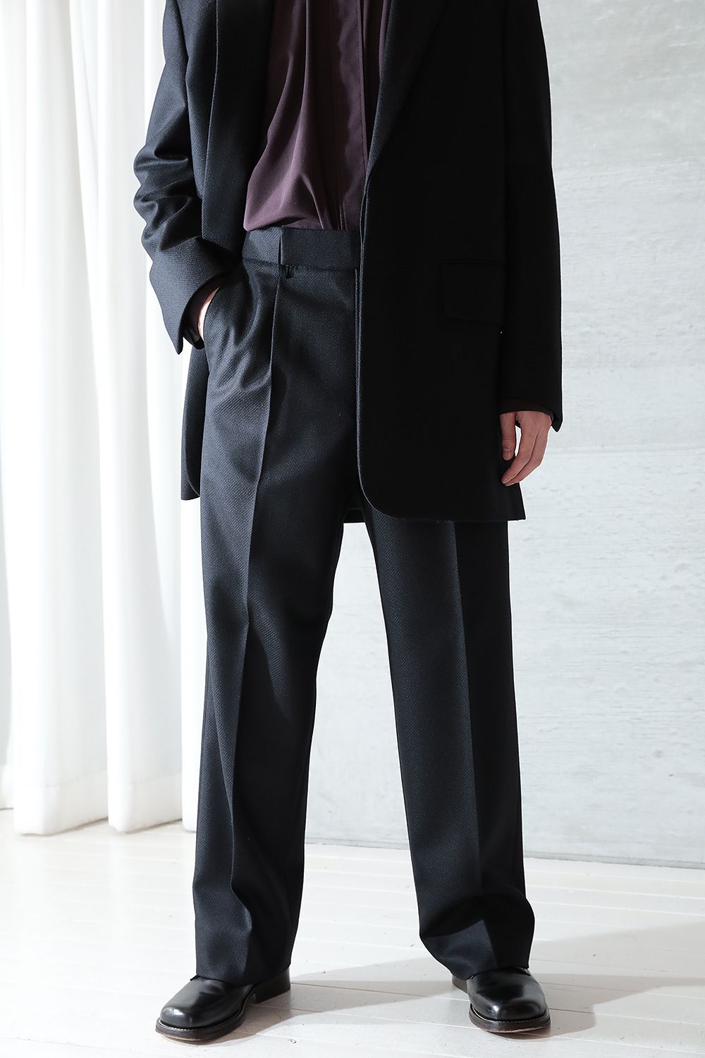 THE RERACS - 【23AW/ラスト1点】THE SLACKS STRAIGHT(DARK NAVY/LAMB