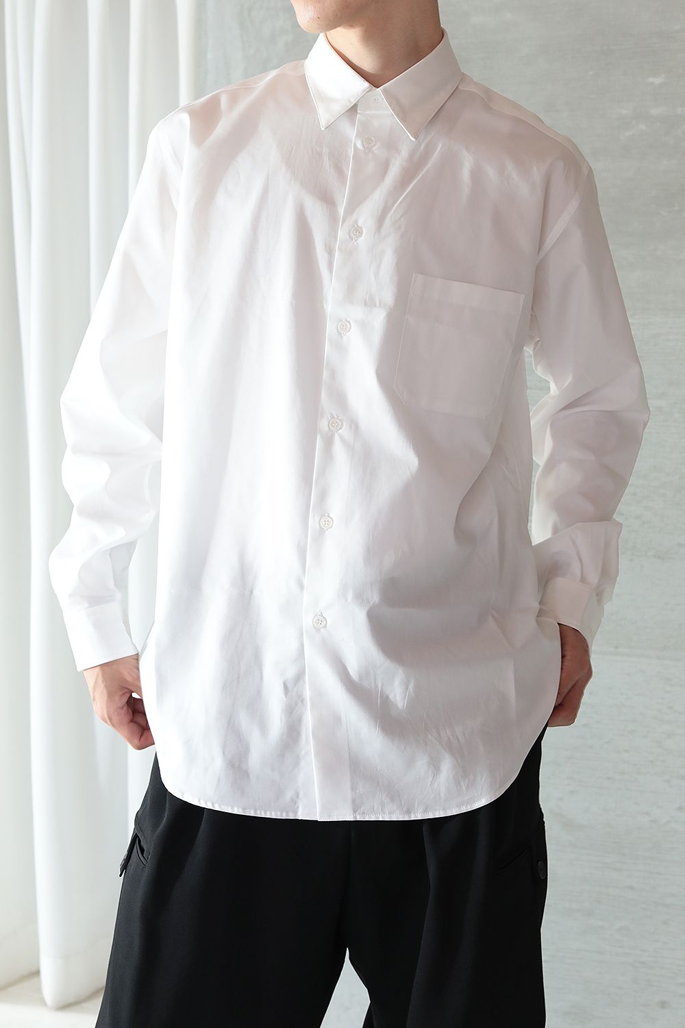 16400円安い 通販 買い限定 【yohji yamamoto】Y-CDM定番シャツ(WHITE