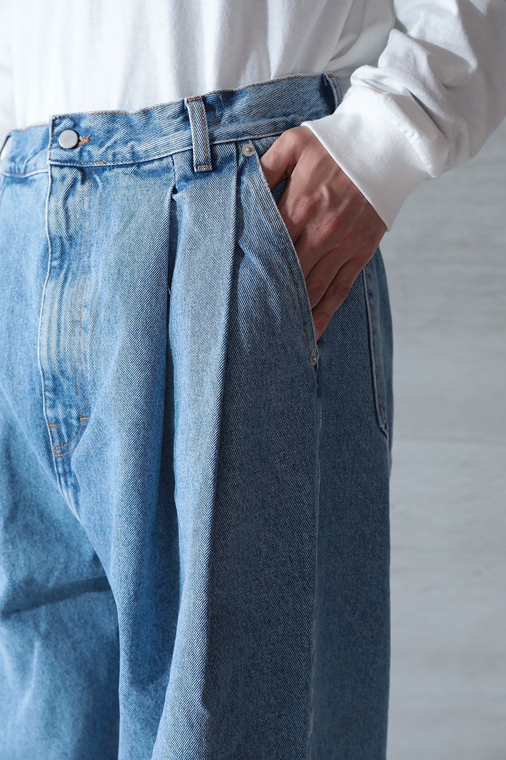 23SS HED MAYNERヘドメイナーPLEATED DENIM PANTS - デニム/ジーンズ