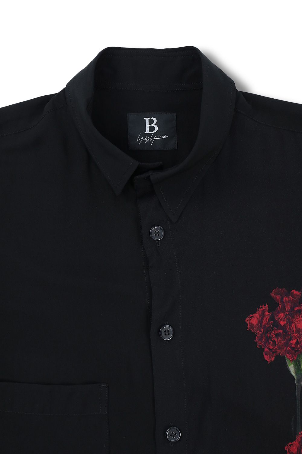 【B yohji yamamoto】B/一輪花段違(BLACK/RED) | Acacia