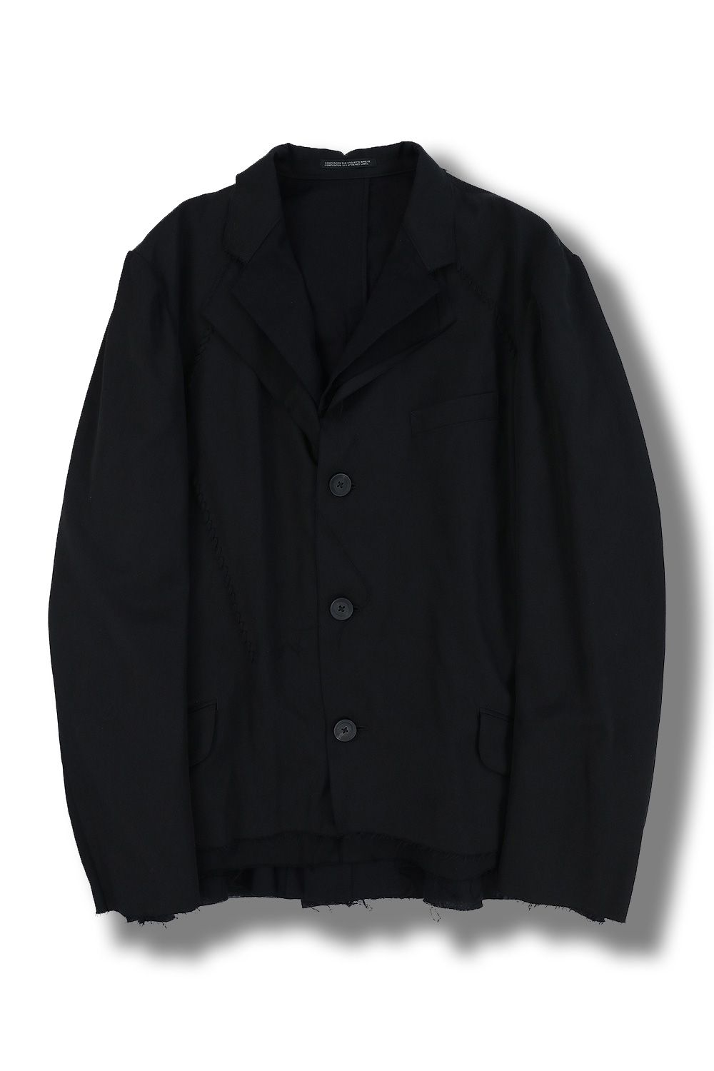 【yohji yamamoto】Y-ショートJKT三重裁(BLACK) - 2