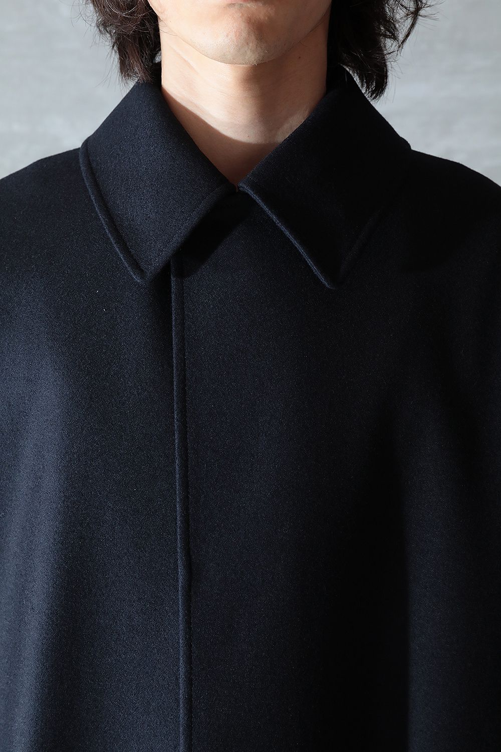 THE RERACS - 【23AW】THE BAL COLLAR COAT(DARK NAVY / SUPER140