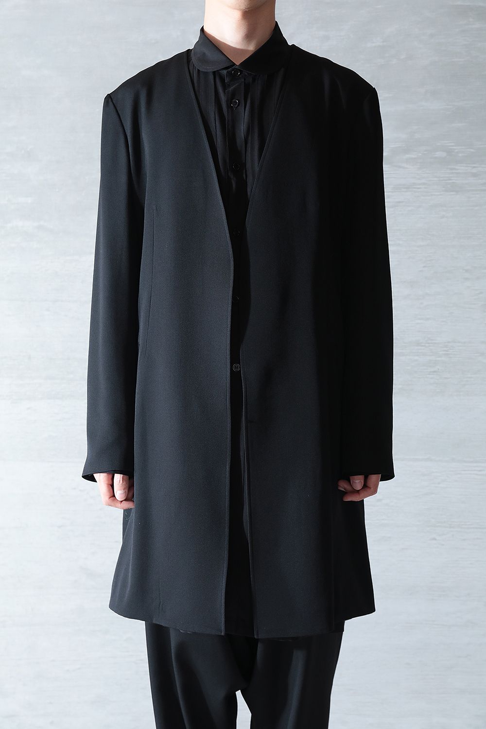 YOHJI YAMAMOTOノーカラーロングジャケット grupomavesa.com.ec