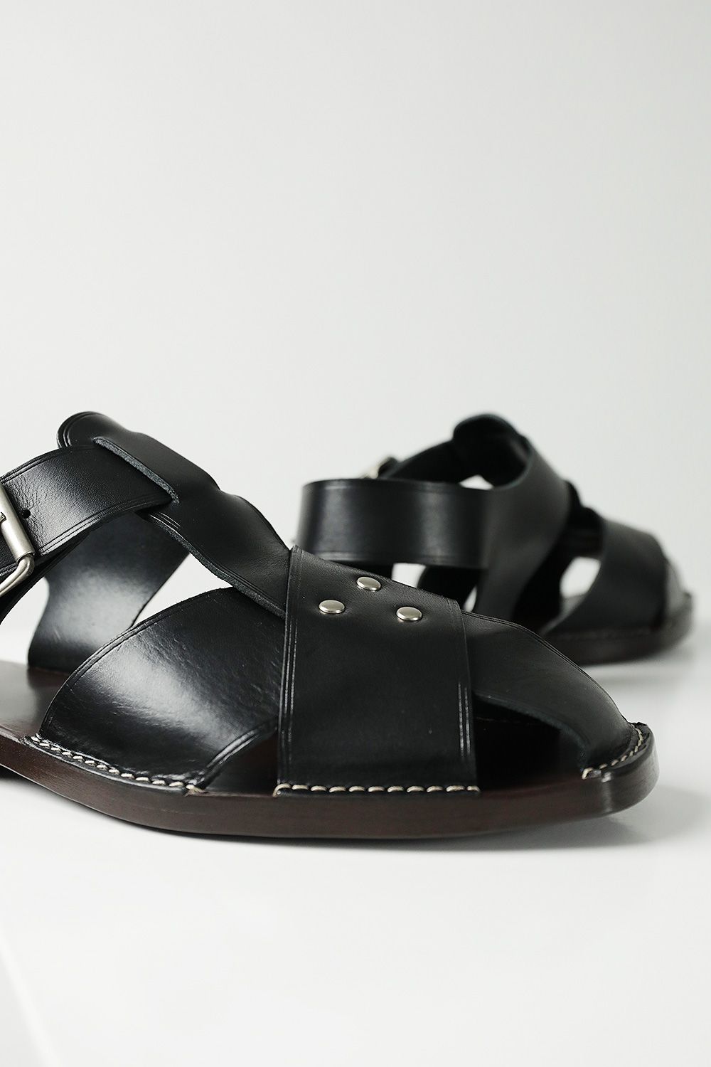 STRAP SANDALS(BLACK) - 40(25.0-26.0)