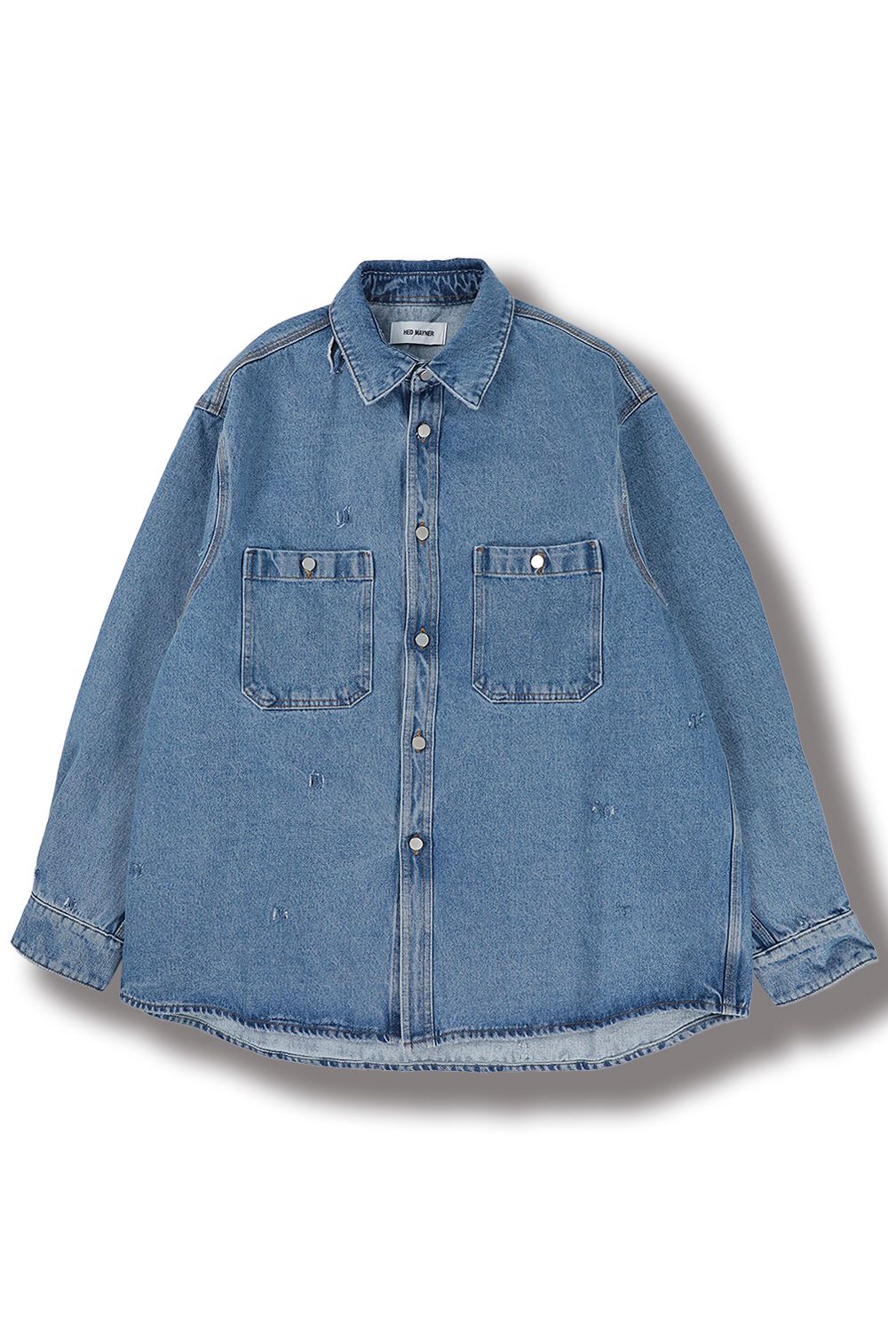 HED MAYNER - DESTROYED DENIM SHIRT(BLUE) | Acacia ONLINESTORE