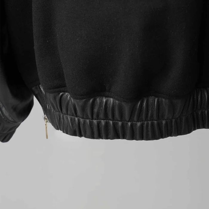 【残り一点】Sheep Leather Melton Combination Stadium Jacket