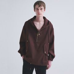 【残り一点】Double Cloth Kersey Half Zip Anorak Hoodie