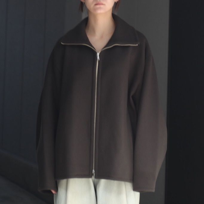 【残り一点】Melton Stand Collar Zip Blouson