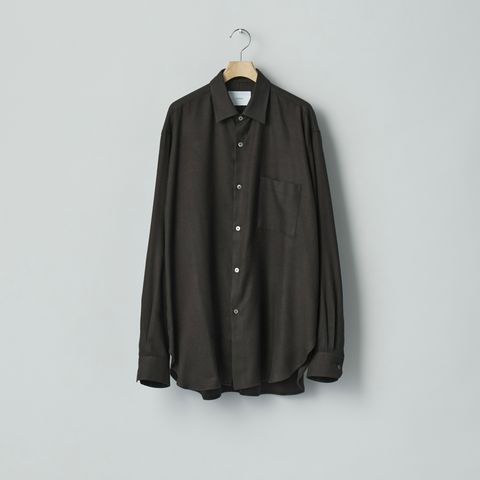 【残り一点】Rayon Silk Flannel Oversized Down Pat Shirt