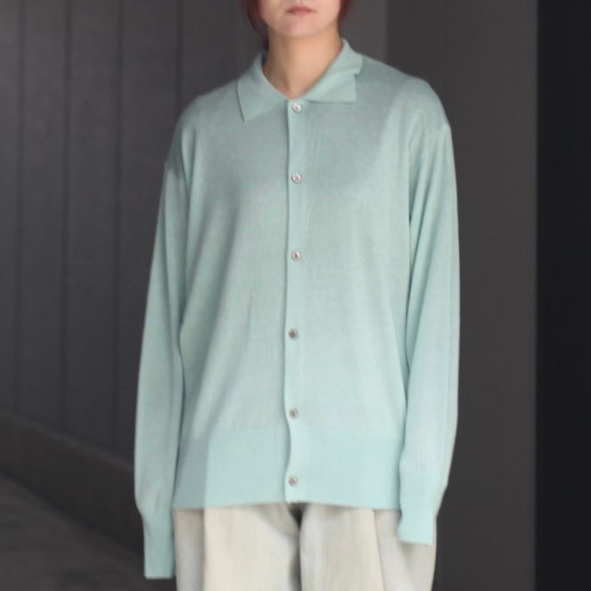 【残り一点】Silk Cashmere Sheer Shirt Cardigan
