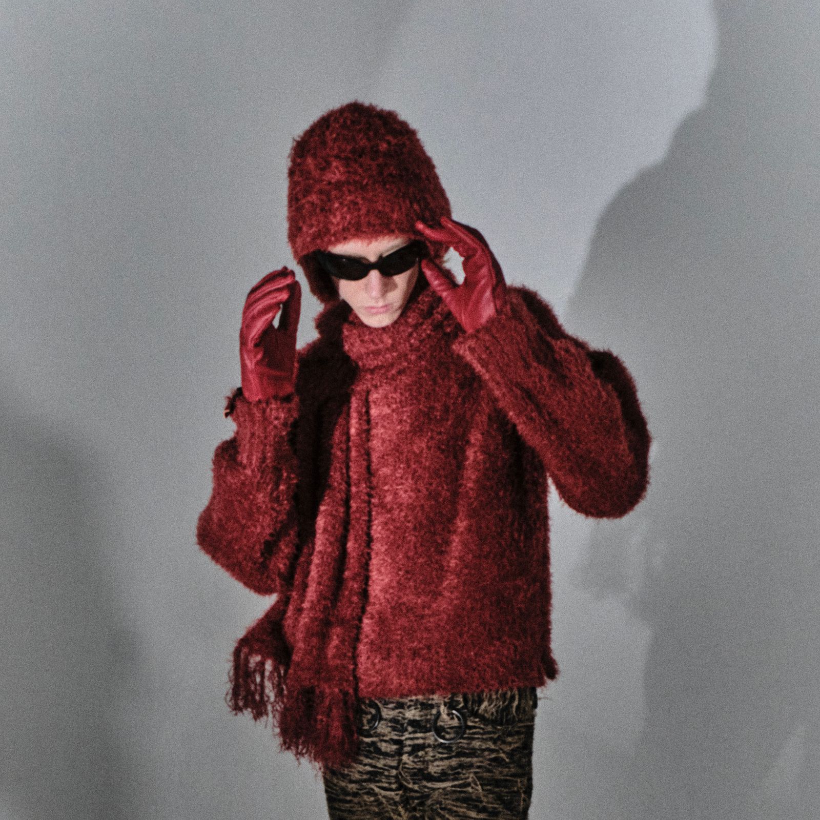 【残り一点】Shaggy Knit Scarf(FUR KNIT)