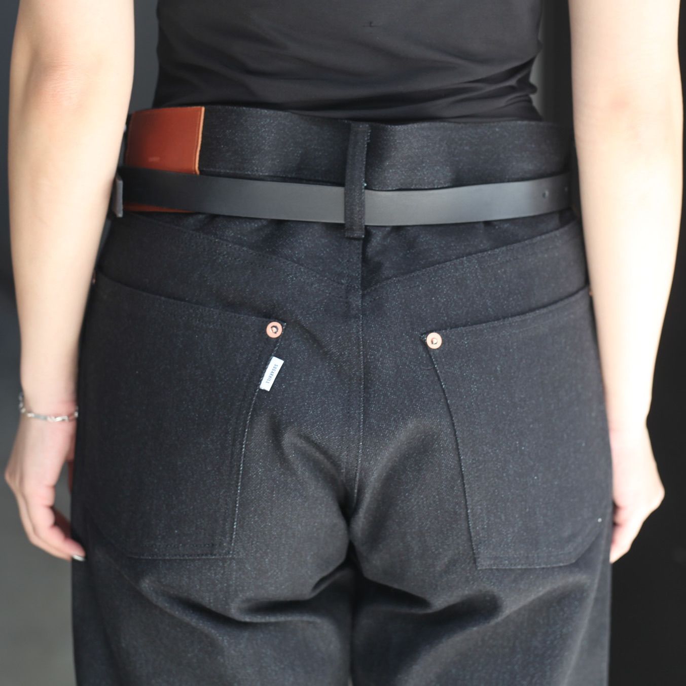 【残り一点】Twisted Heather Denim Pants Straight Cut