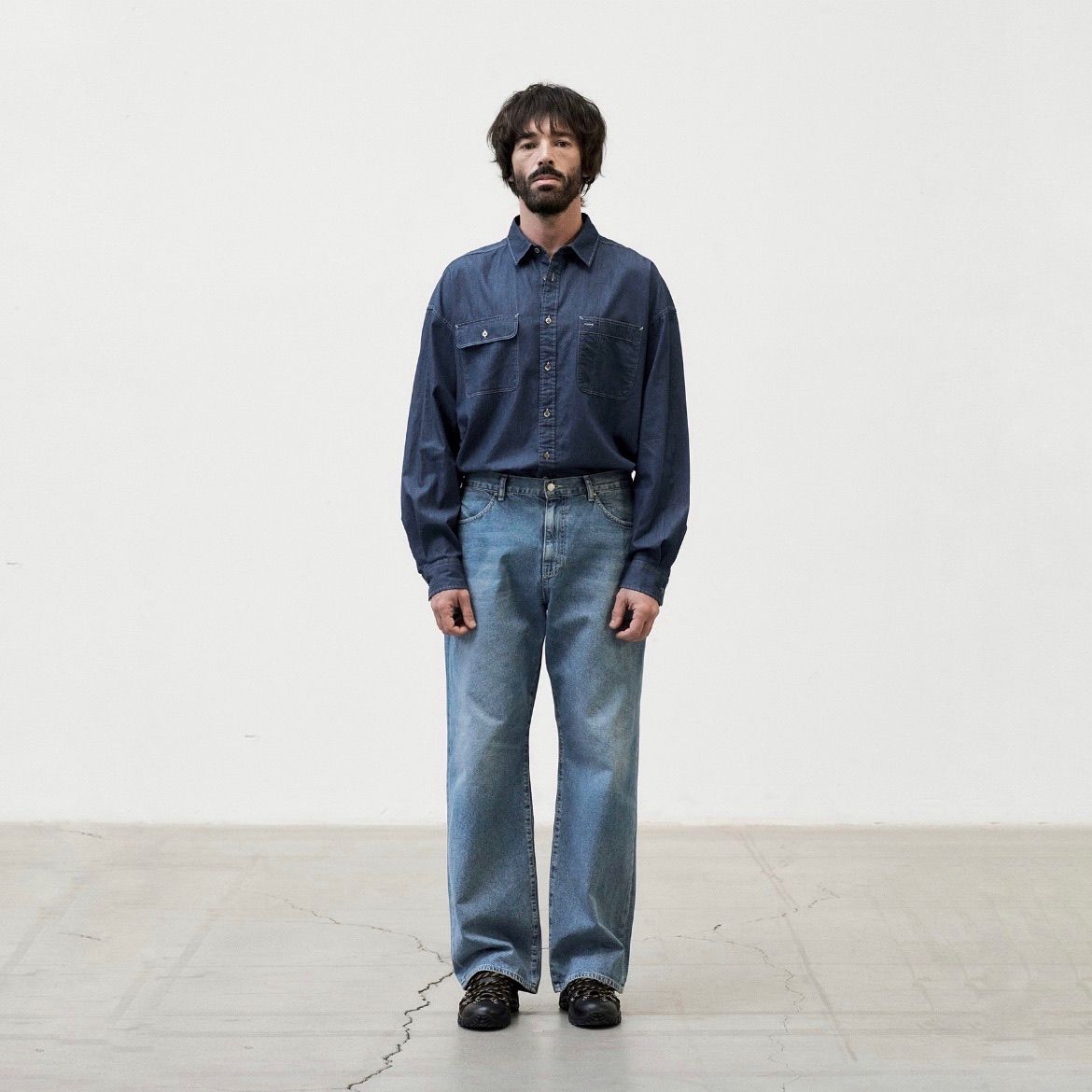  JEANS 残りわずか カットアウトストレートジーンズ 送関込 ssstein - 【残りわずか】Loose Denim Jeans | ACRMTSM ONLINE STORE