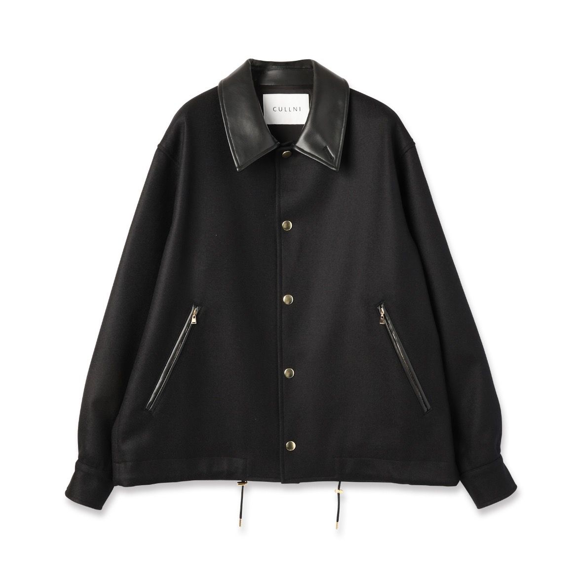 【残り一点】Wool Melton Dot Button Coach Jacket